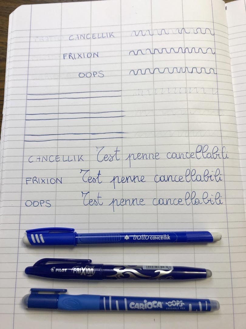 Test penne cancellabili