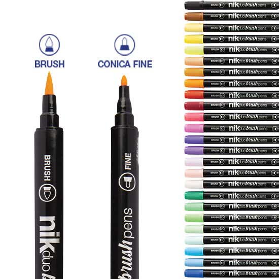 Pennarelli Brush Pen Lettering,72 Colori Pennarelli Acquerellabili Doppia  Punta