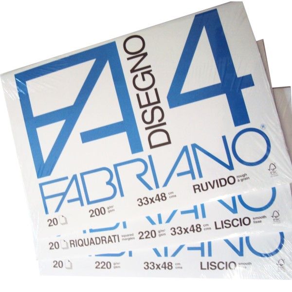 Blocco Fabriano F4 Disegno 4 33x48cm con Angoli    Tipologia foglio Foglio Liscio