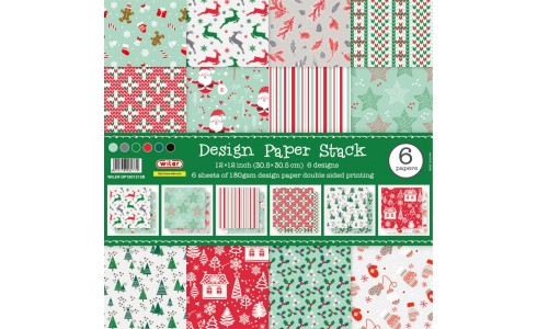 Carta decorativa Natale per scrapbooking sei fantasie