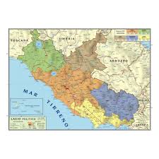 Cartina Geografica Regionale Lazio