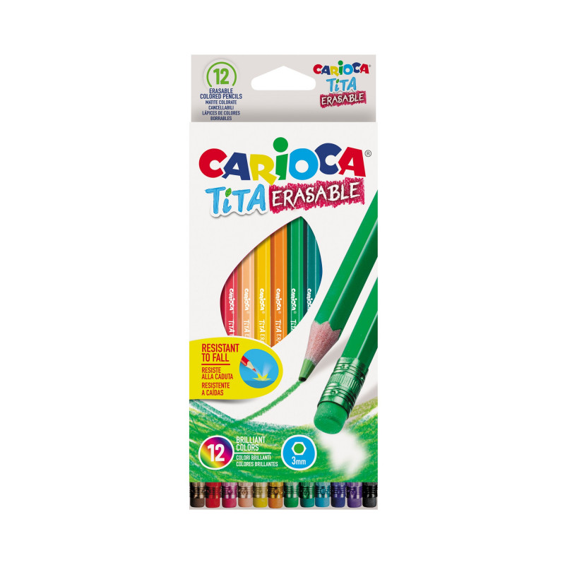 Carioca 12 Matite in Legno Doppio Colore - 24 Colori Pastello - Carioca -  Matite colorate e pastelli