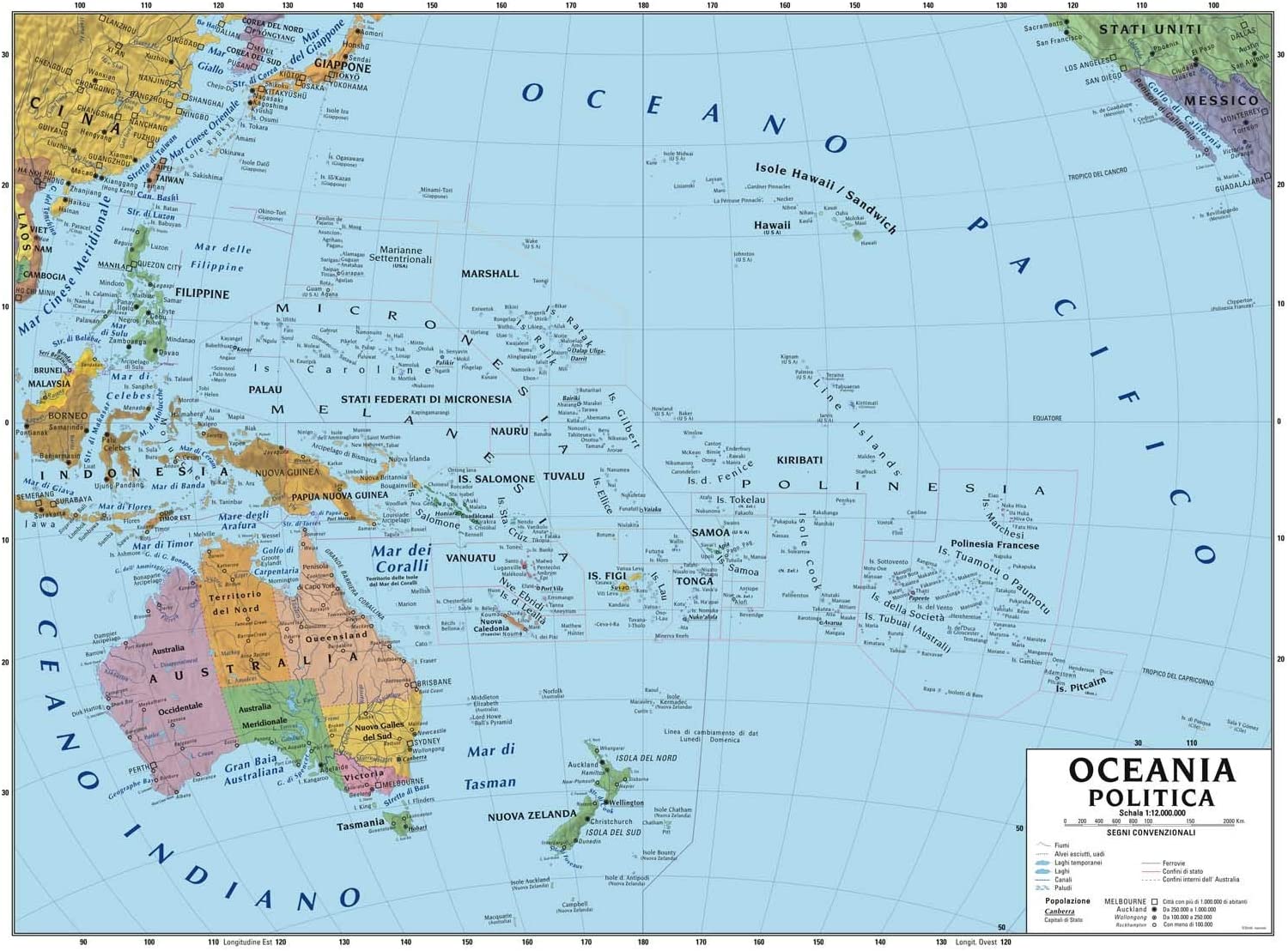 Cartina Geografica Oceania
