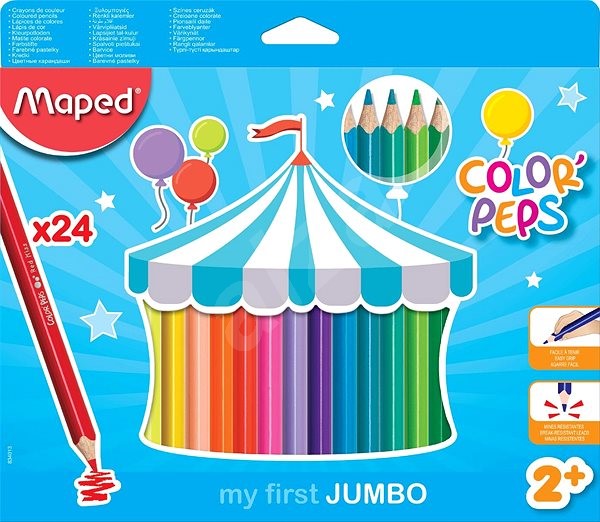 Color Peps 24 Pastelli Jumbo +2 anni