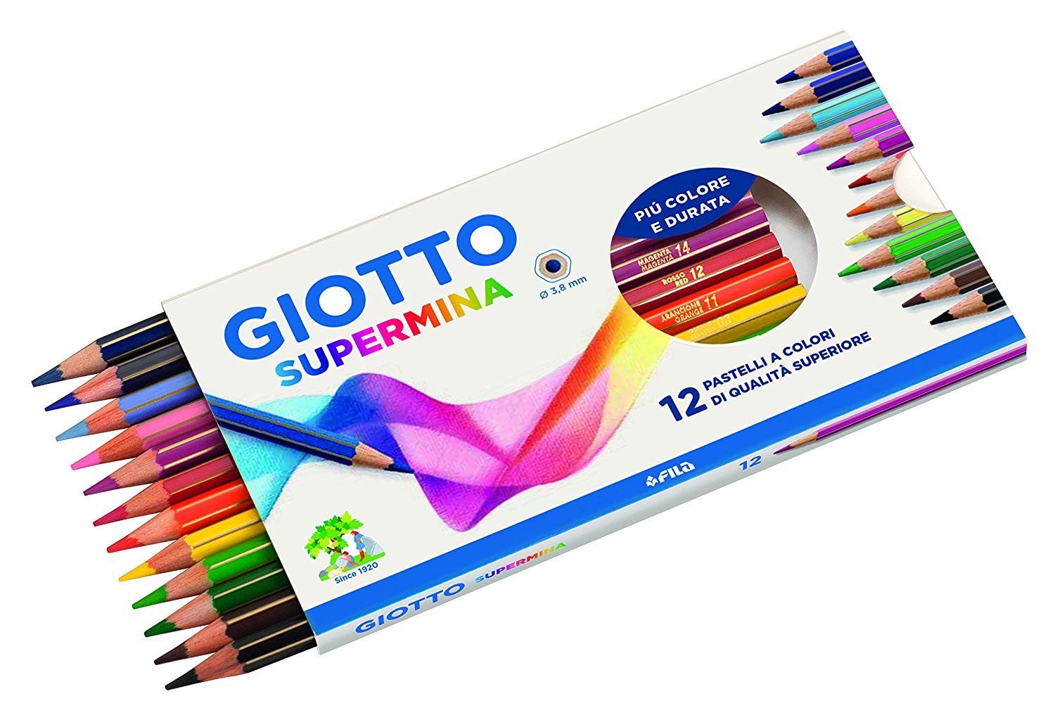 Matite Colorate Giotto Supermina 12pz